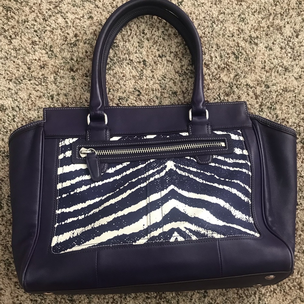 Coach Purple Print Purse - Picture 2 of 4